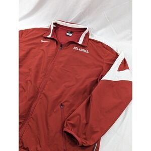 University Of Oklahoma Sooners Nike Storm Fit Full Zip Windbreaker  Size Large
